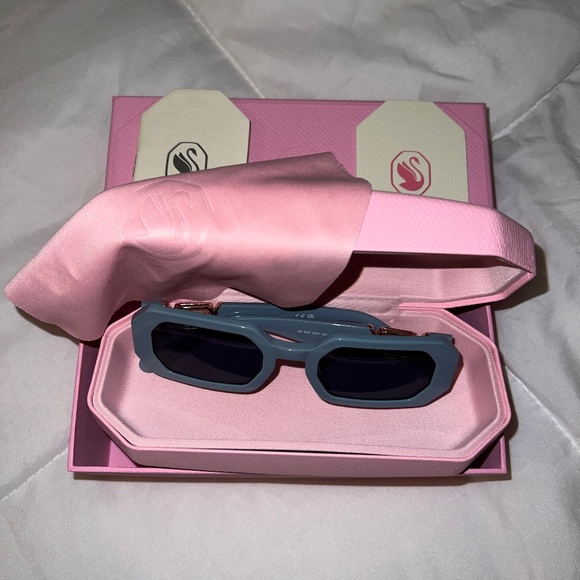 Swarovski Sunglasses Women New 50MM Geometric Sunglasses Made in Italy